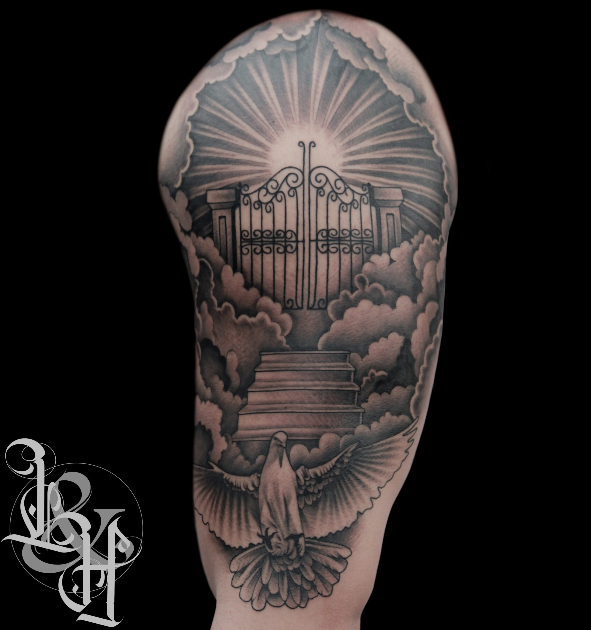 Beautiful Gates of Heaven Tattoo Designs for Spiritual Expression