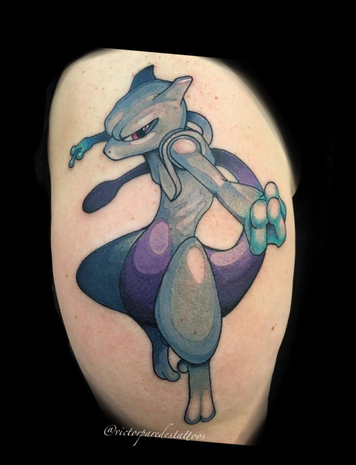 Color Mewtwo Tattoo - Love n Hate