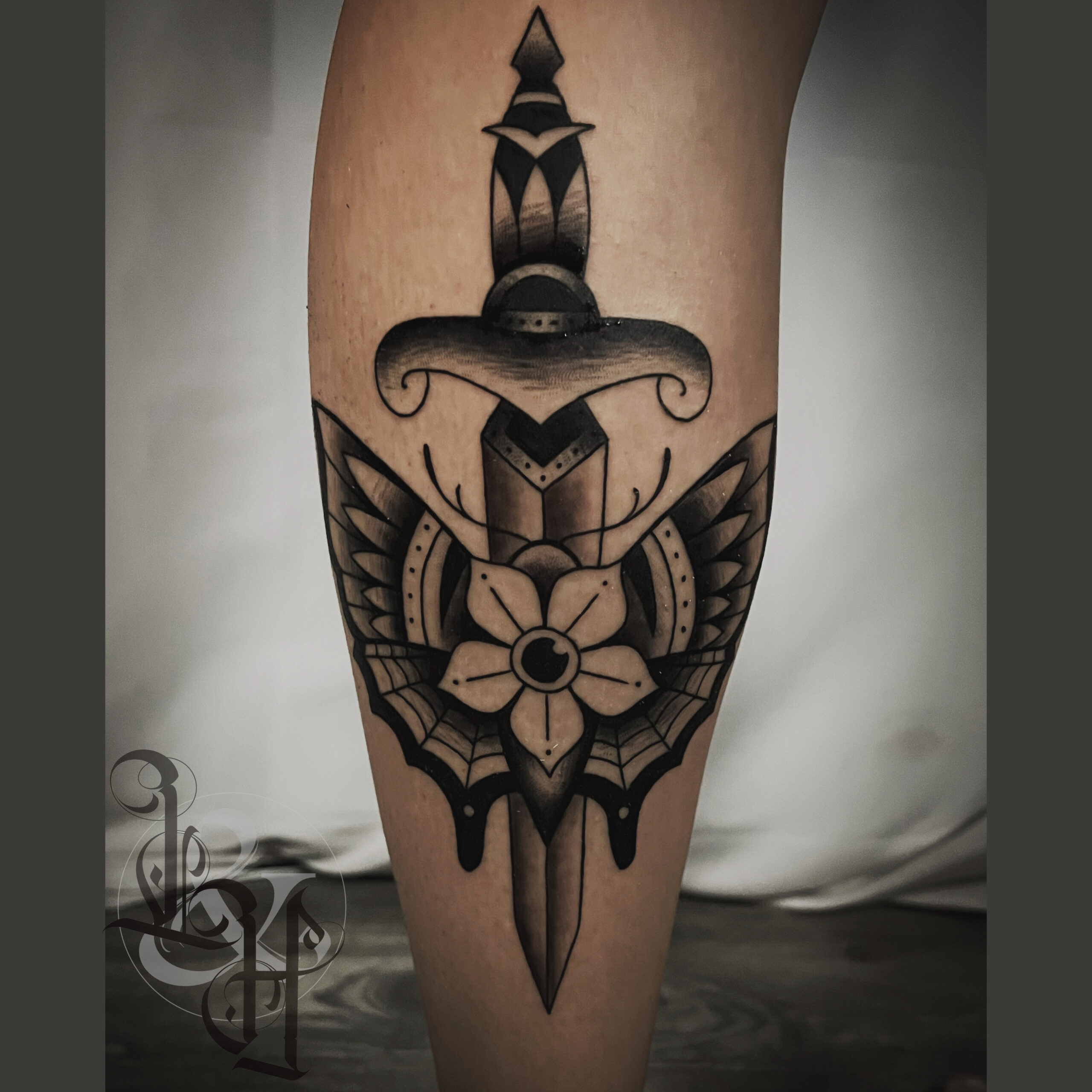 butterfly and dagger tattooTikTok Search